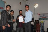 Receiving certificate of Appreciation